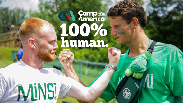 100 Human Camp America Image with 2 guys locked in for camp olympics