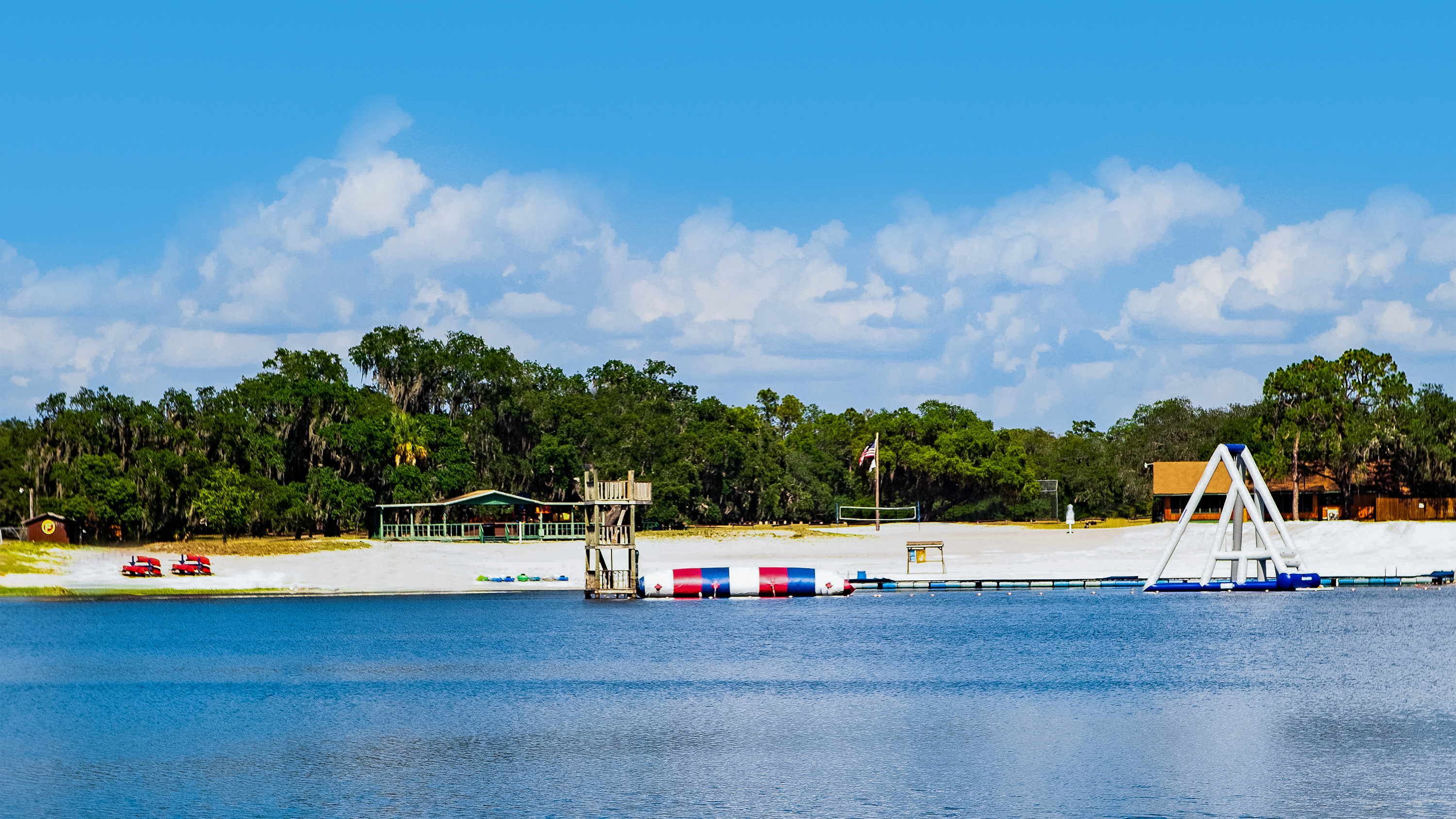 Florida summer camp for kids lake waterfront