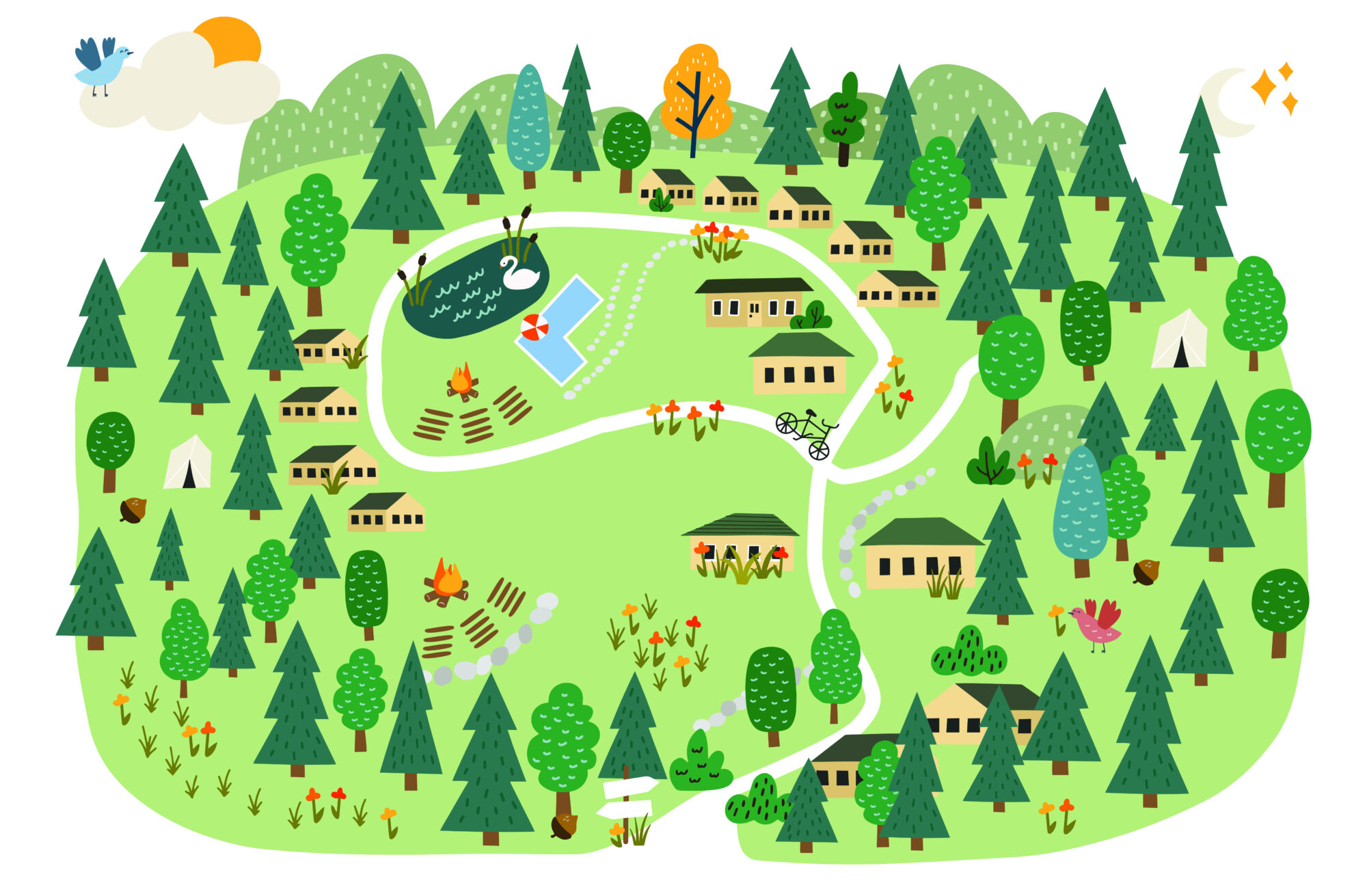 Camp Eastwood Illustration 4x 100