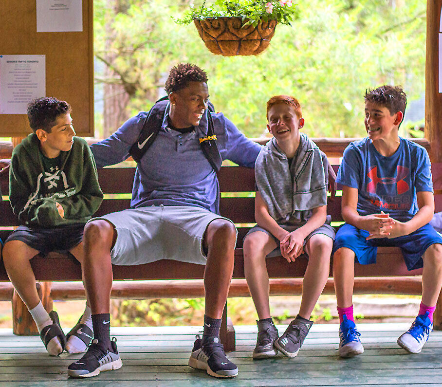 Snap summer camp staff with kids